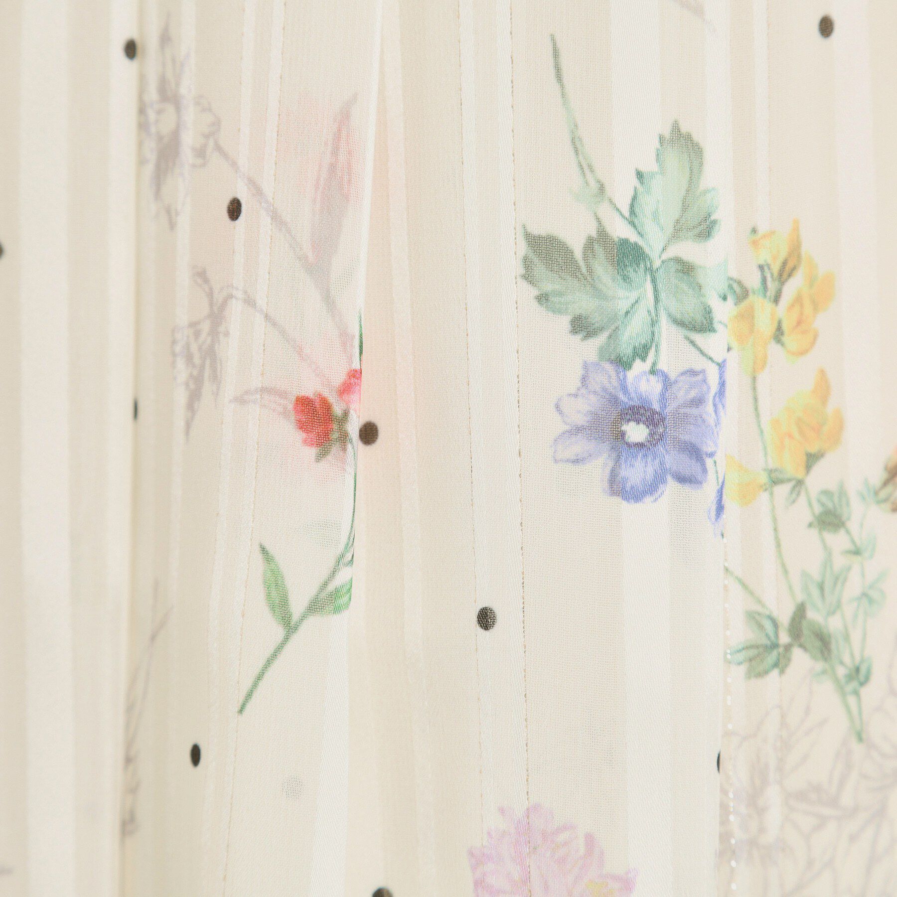 ITS&rsquo;DEMO「【手洗い可／セットアップ可】ラメストライプ花柄スカート」|スカート|