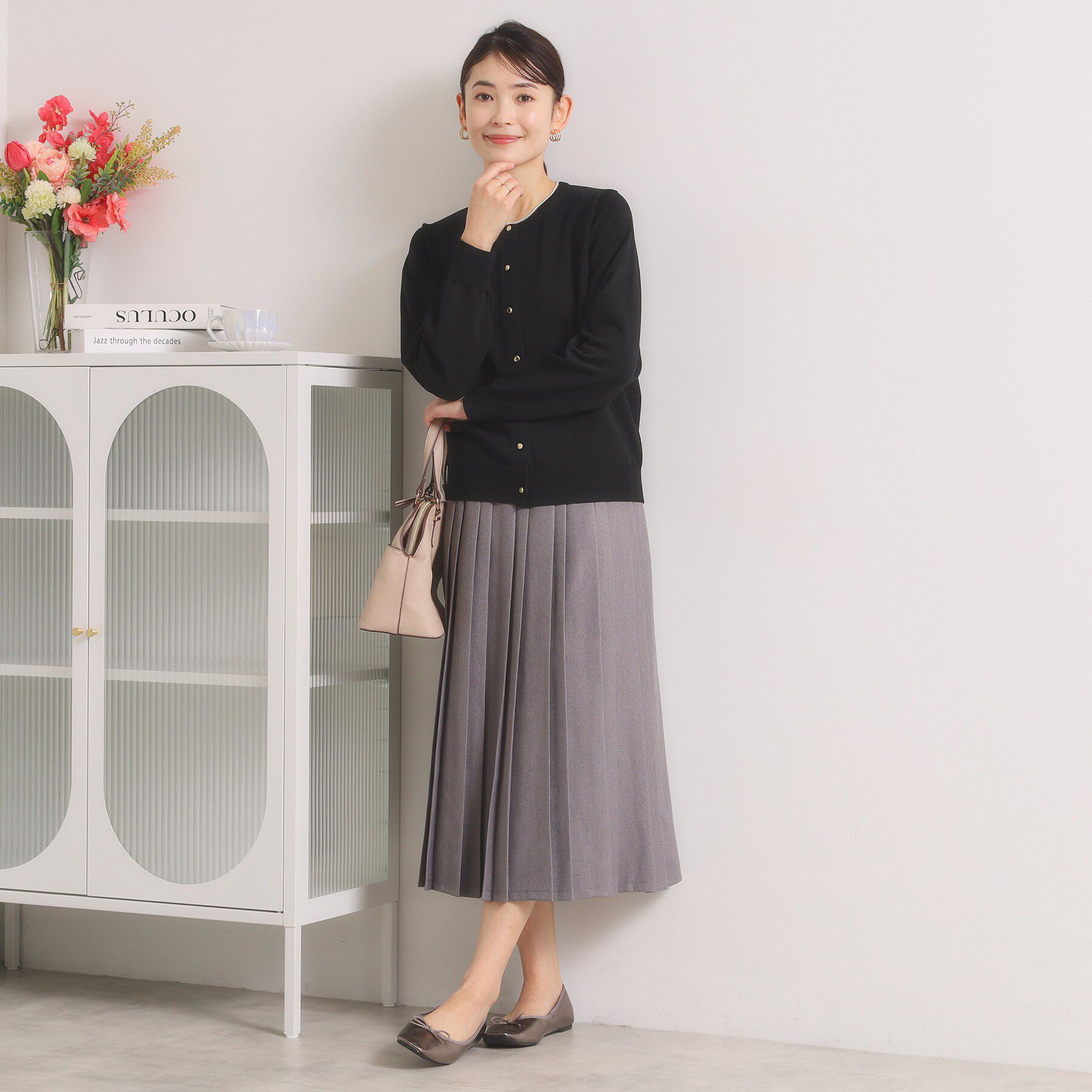 ITS&rsquo;DEMO「【繰り返し洗える／毛玉防止／洗濯機OK】タフニットクルーカーディガン」|カーディガン|