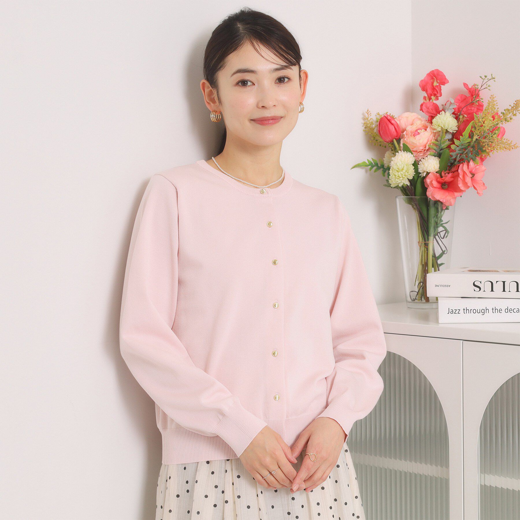 ITS&rsquo;DEMO「【繰り返し洗える／毛玉防止／洗濯機OK】タフニットクルーカーディガン」|カーディガン|