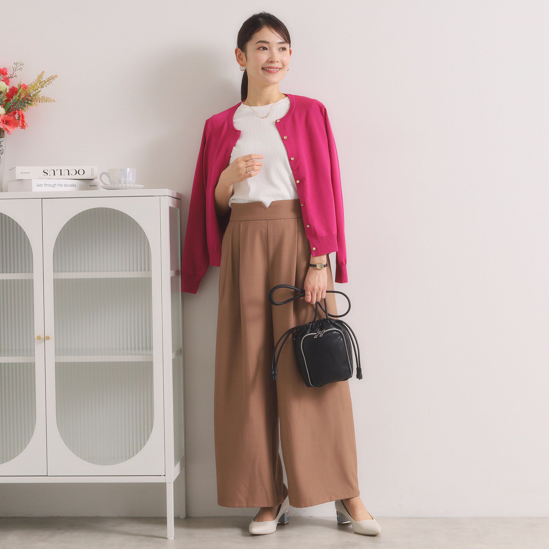 ITS&rsquo;DEMO「【繰り返し洗える／毛玉防止／洗濯機OK】タフニットクルーカーディガン」|カーディガン|