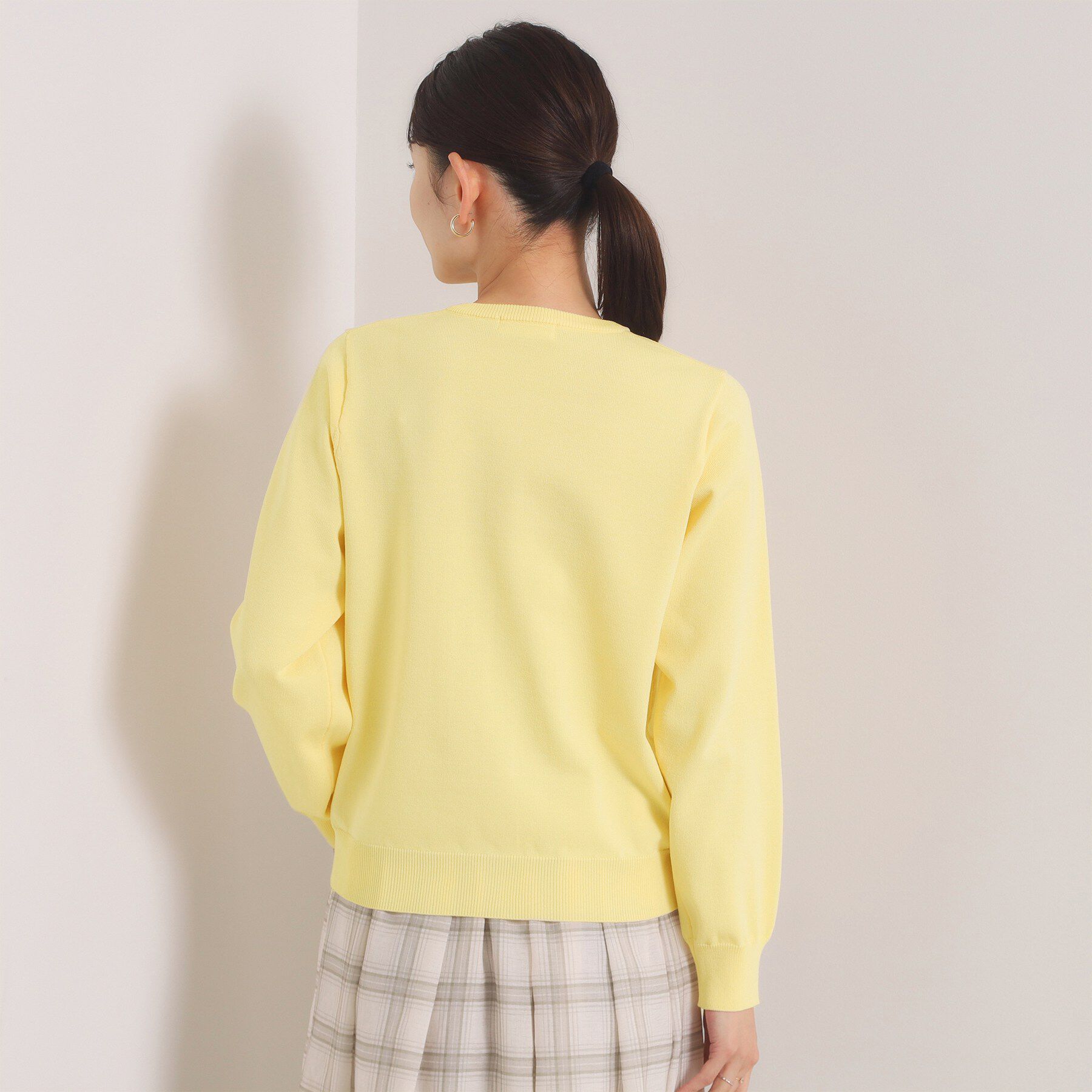 ITS&rsquo;DEMO「【繰り返し洗える／毛玉防止／洗濯機OK】タフニットクルーカーディガン」|カーディガン|