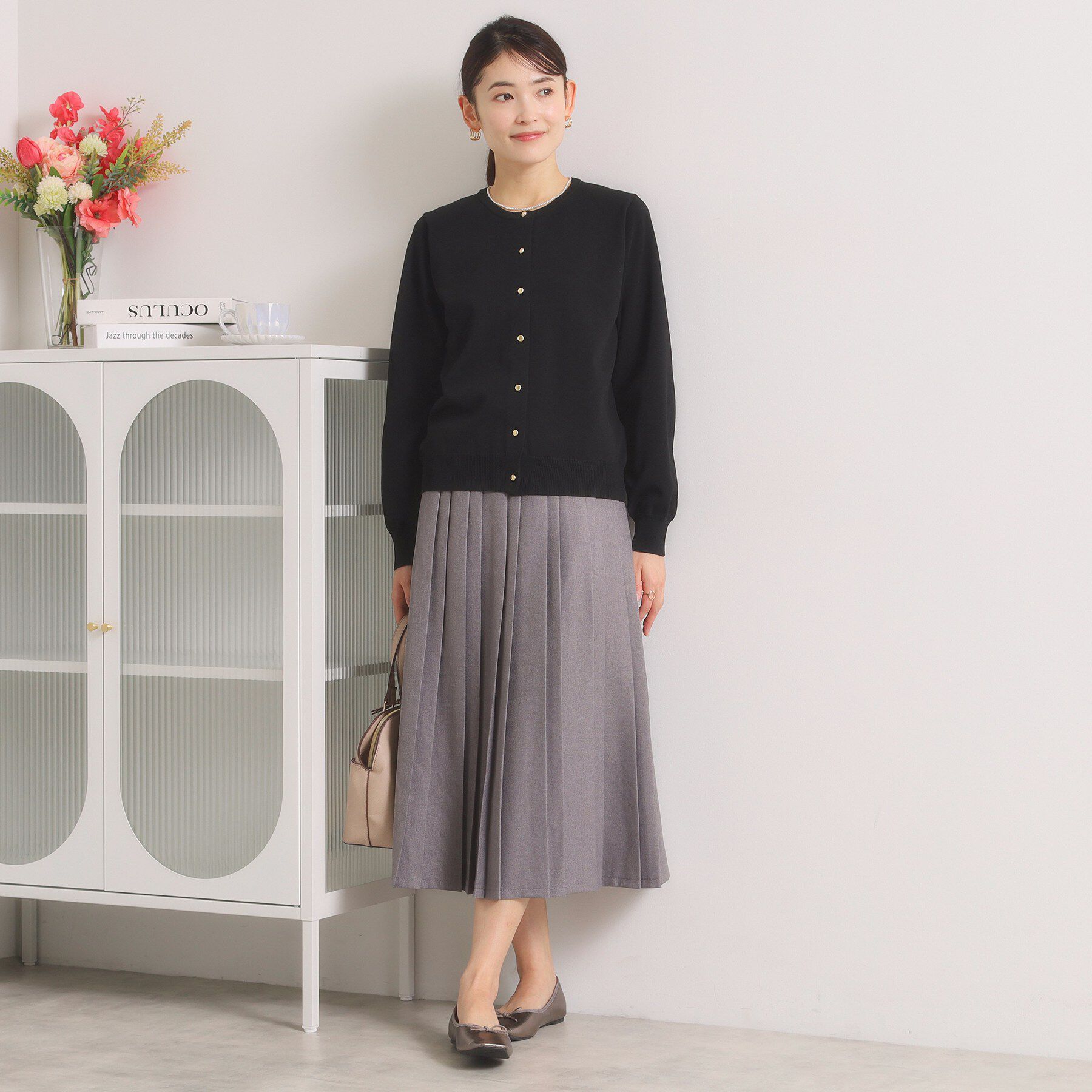 ITS&rsquo;DEMO「【繰り返し洗える／毛玉防止／洗濯機OK】タフニットクルーカーディガン」|カーディガン|