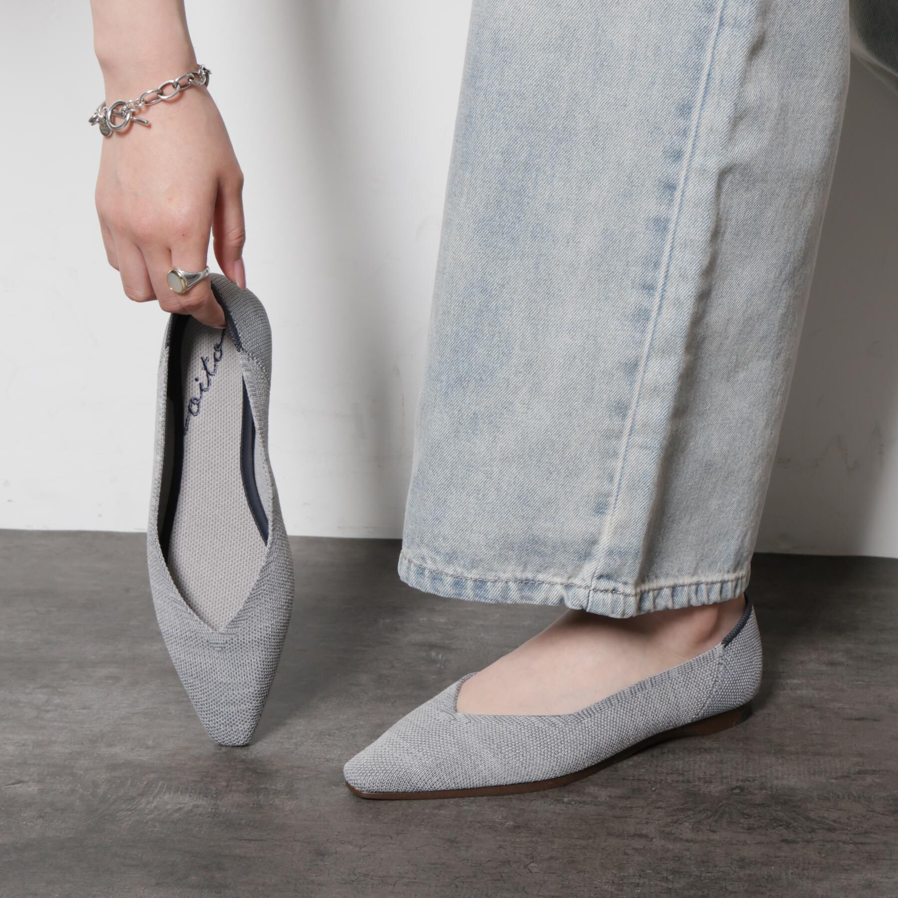 ESPERANZA「Oito和紙フラットパンプス」|パンプス|グレー(012)