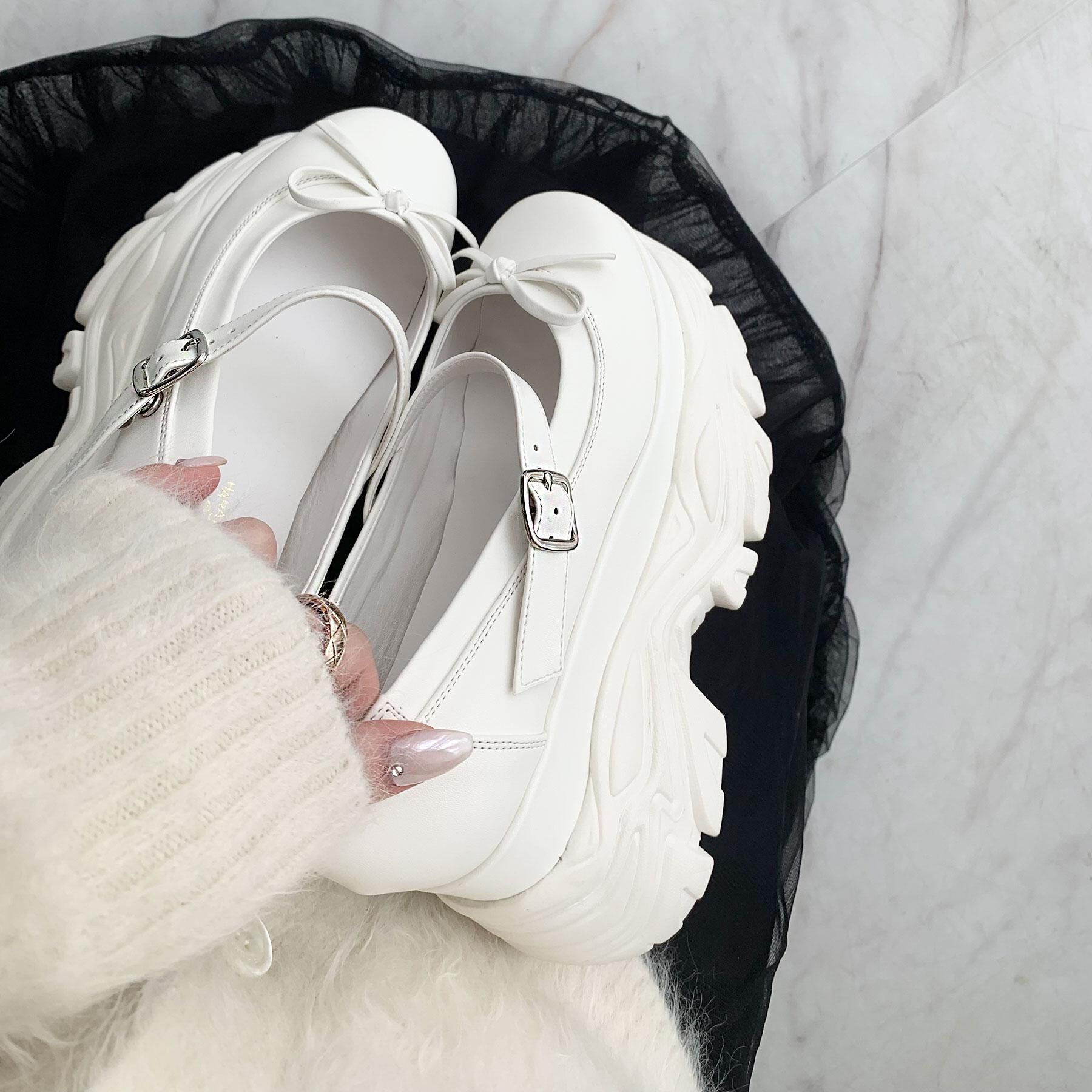 csT&P「厚底ストラップリボンパンプス」|パンプス|