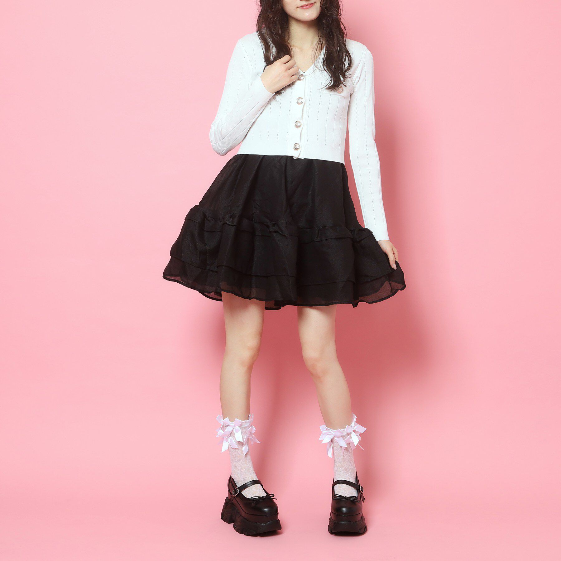 csT&P「厚底ストラップリボンパンプス」|パンプス|