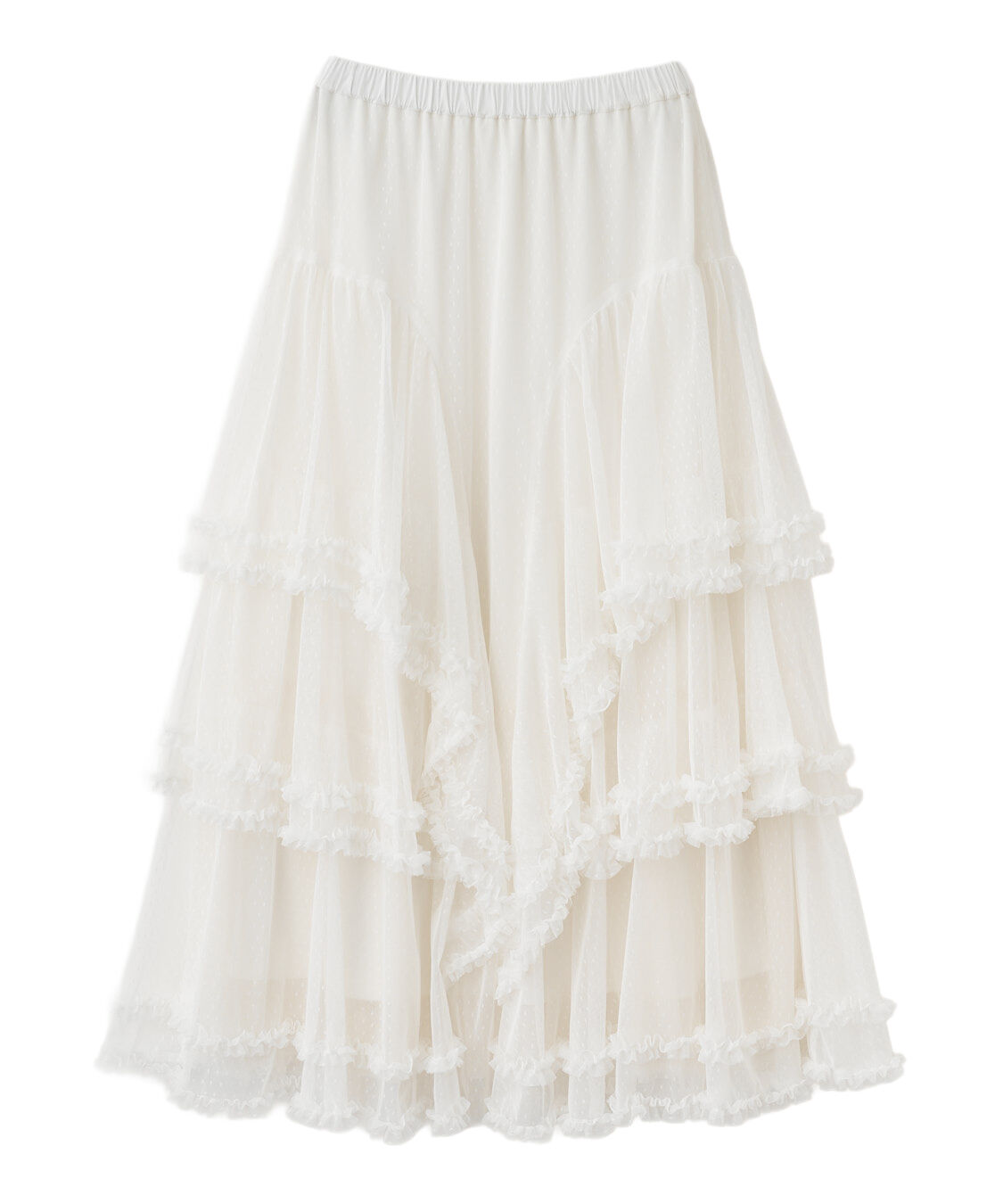 COCO DEAL「ドットチュールティアードフレアスカート」|スカート|