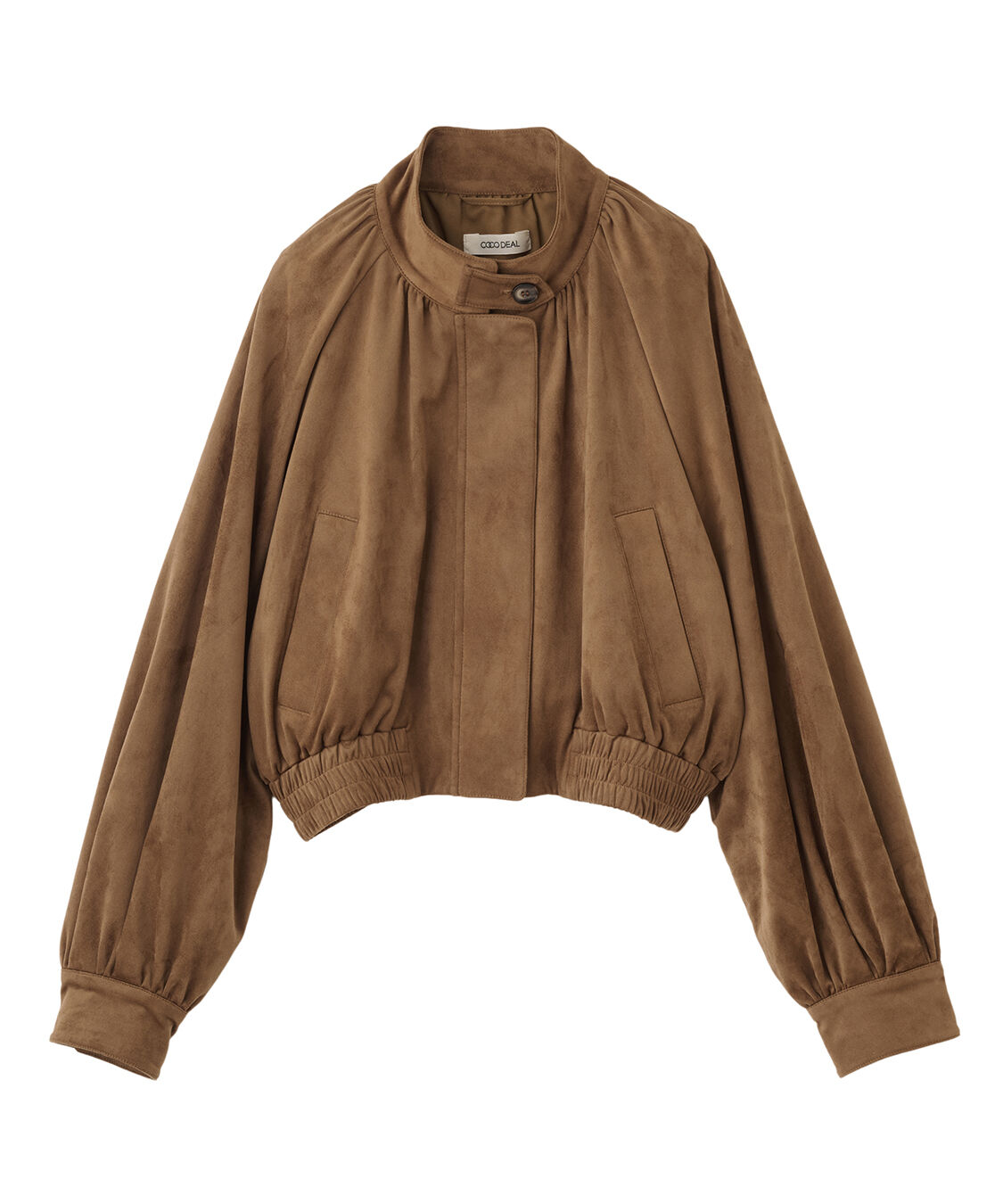COCO DEAL「ギャザーボリュームスウェードブルゾン」|ブルゾン・スタジャン|