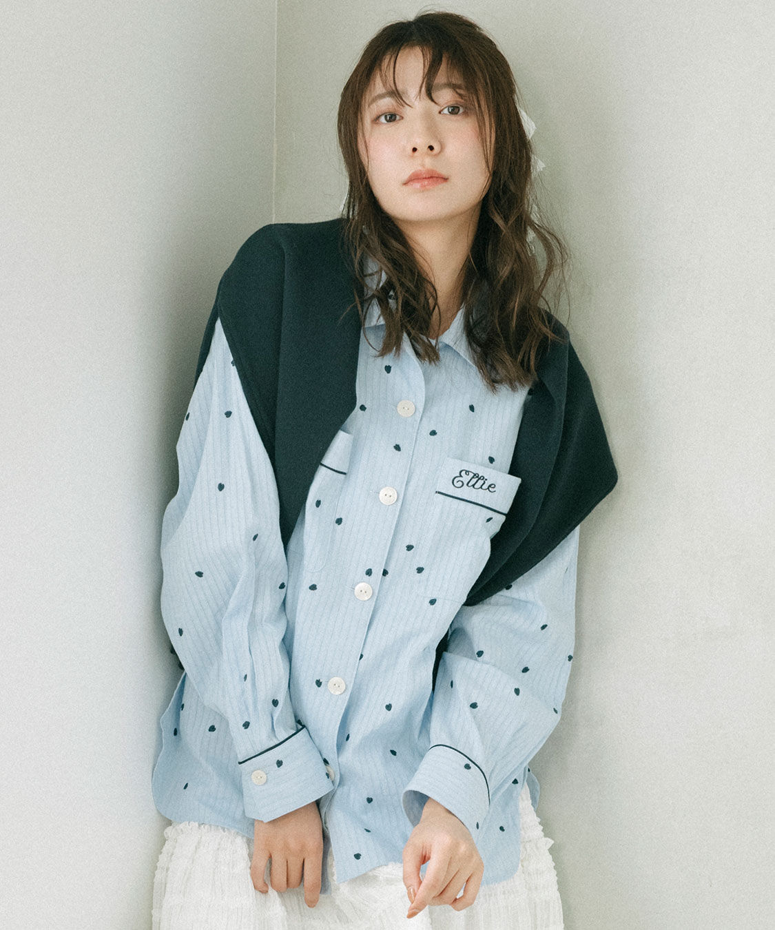 COCO DEAL「パジャマライクシャツ」|シャツ・ブラウス|ライトブルー