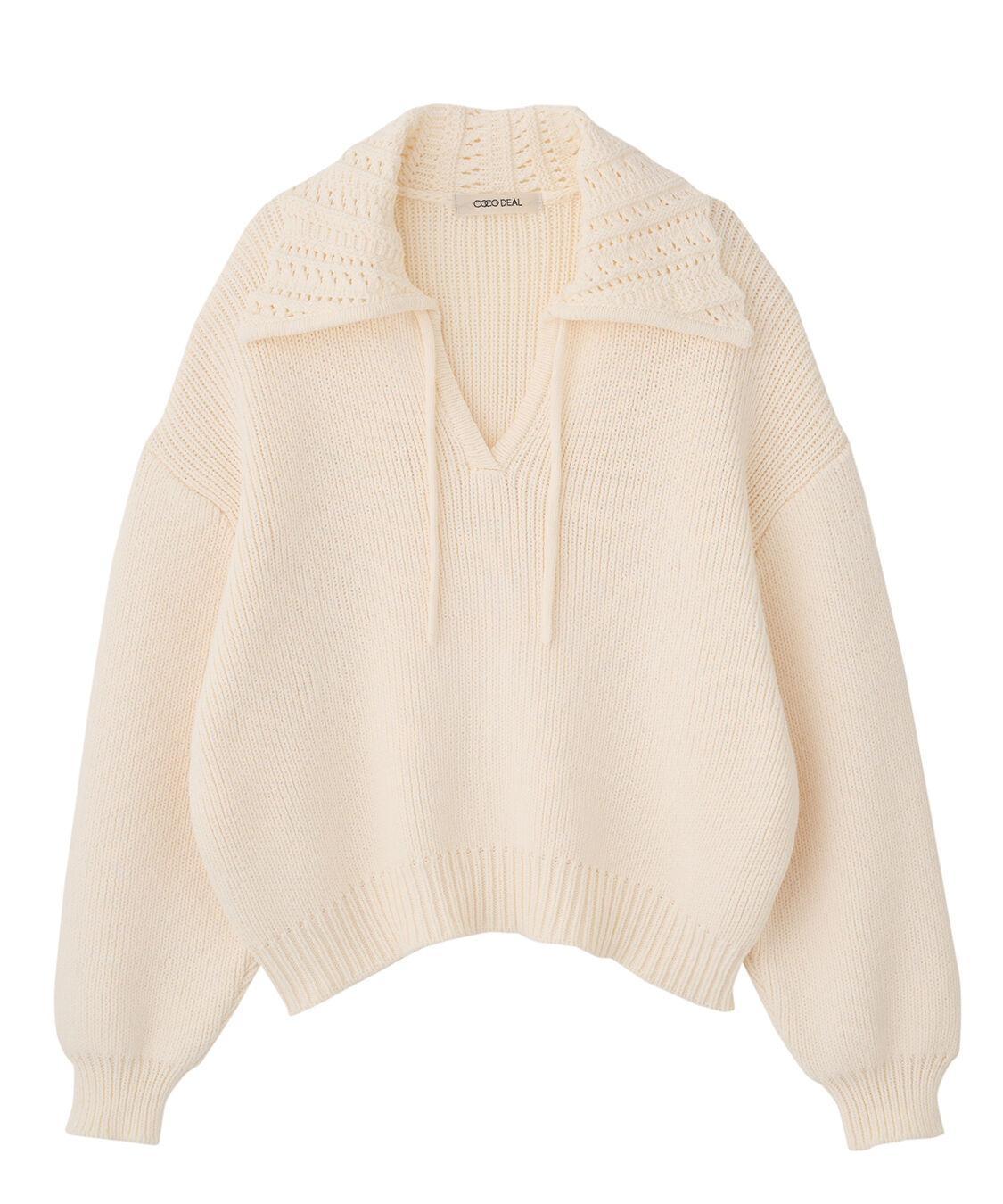 COCO DEAL「ビッグカラースキッパーニット」|ニット・セーター|オフ