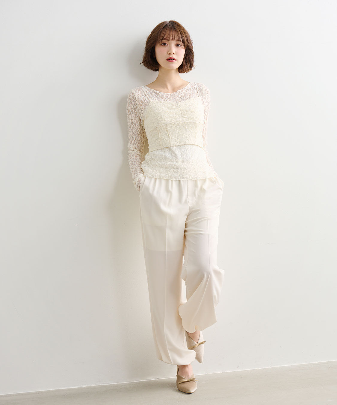 COCO DEAL「レースビスチェレイヤードトップス」|Tシャツ・カットソー|