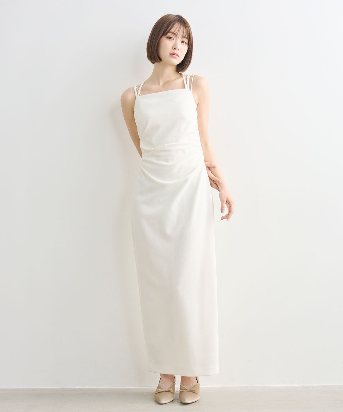 COCO DEAL「ウエストギャザーキャミワンピース」|ワンピース|