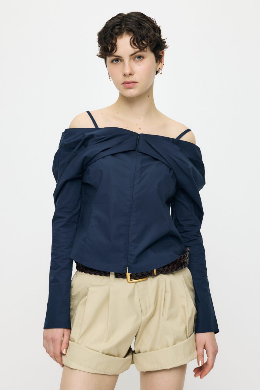 MOUSSY「RIBBON OFF SHOULDER  ブラウス」|その他|NVY
