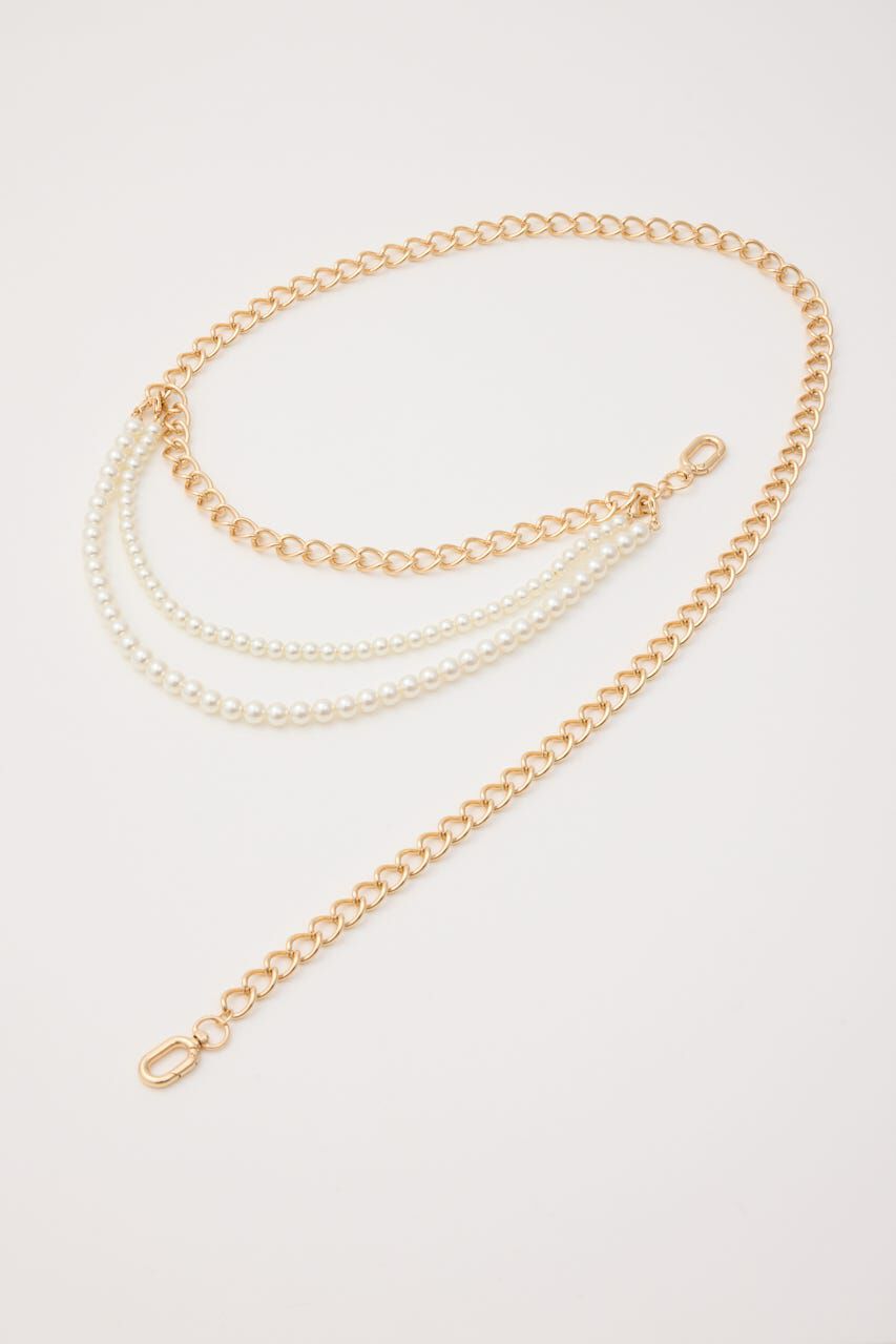 rienda「フェイクパールセットチェーンベルト」|ベルト|