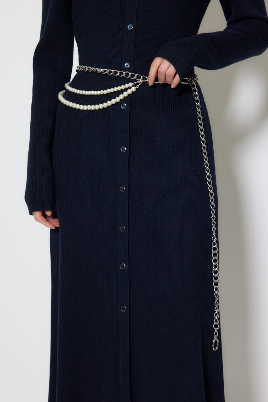 rienda「フェイクパールセットチェーンベルト」|ベルト|SLV