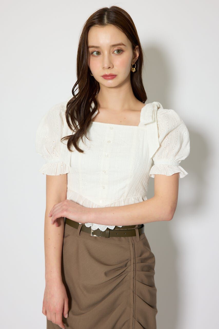 rienda「コットンレースブラウス」|シャツ・ブラウス|