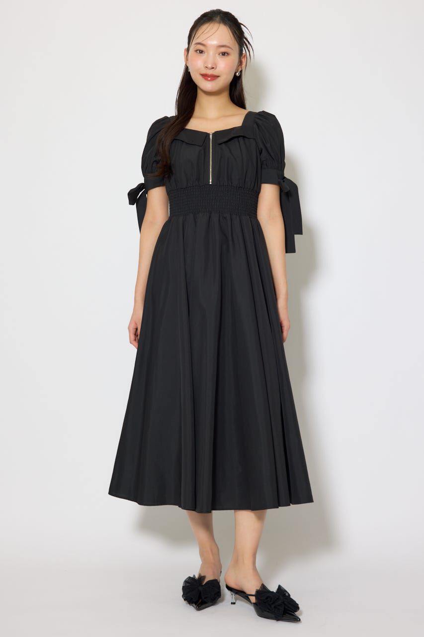 rienda「リボンスリーブフレアワンピース」|ワンピース|