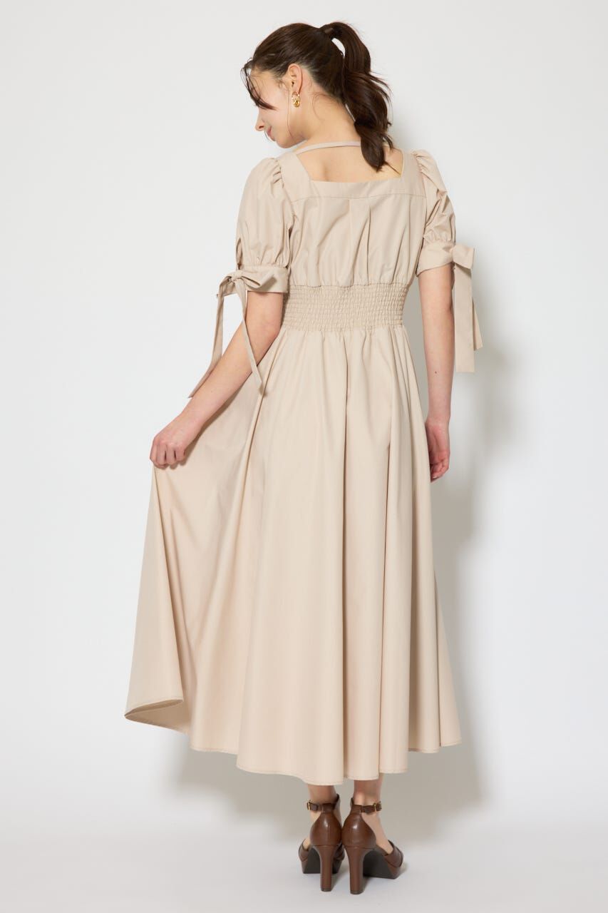 rienda「リボンスリーブフレアワンピース」|ワンピース|