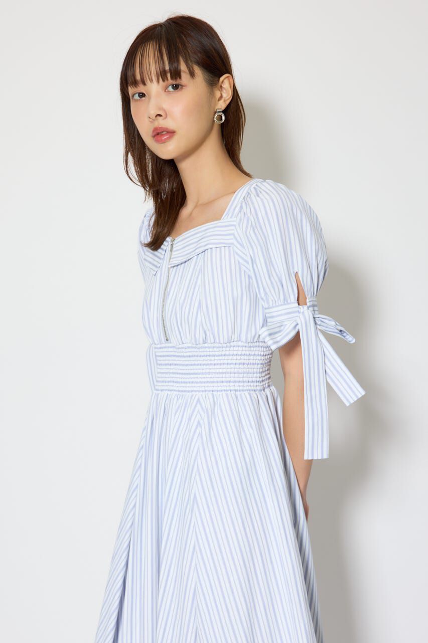 rienda「リボンスリーブフレアワンピース」|ワンピース|