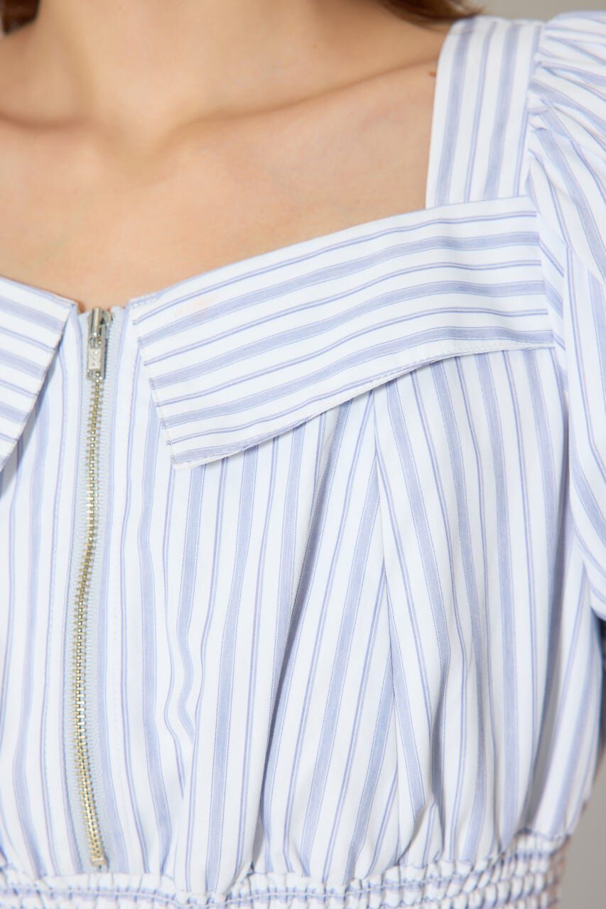 rienda「リボンスリーブフレアワンピース」|ワンピース|