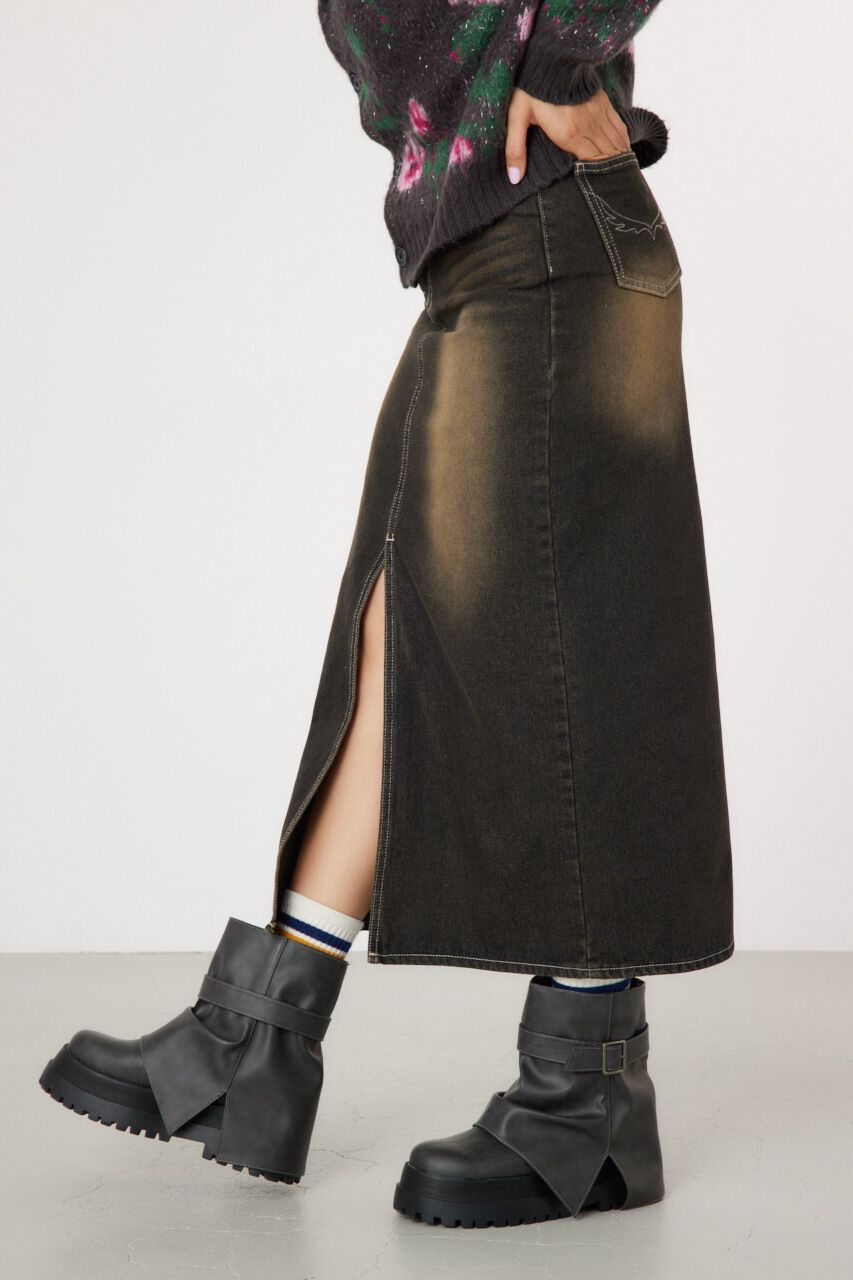 RODEO CROWNS「フロントスリットデニムスカート」|スカート|