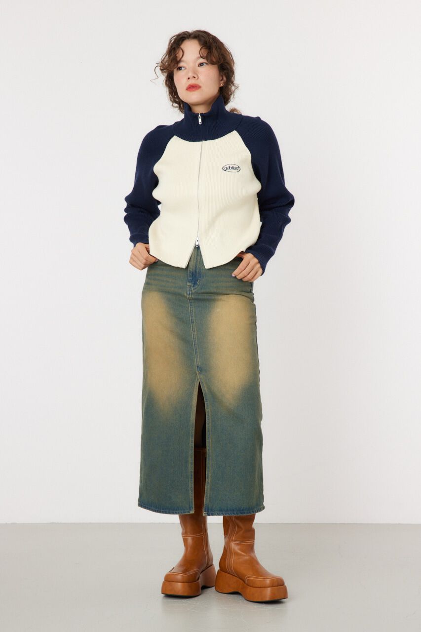 RODEO CROWNS「フロントスリットデニムスカート」|スカート|