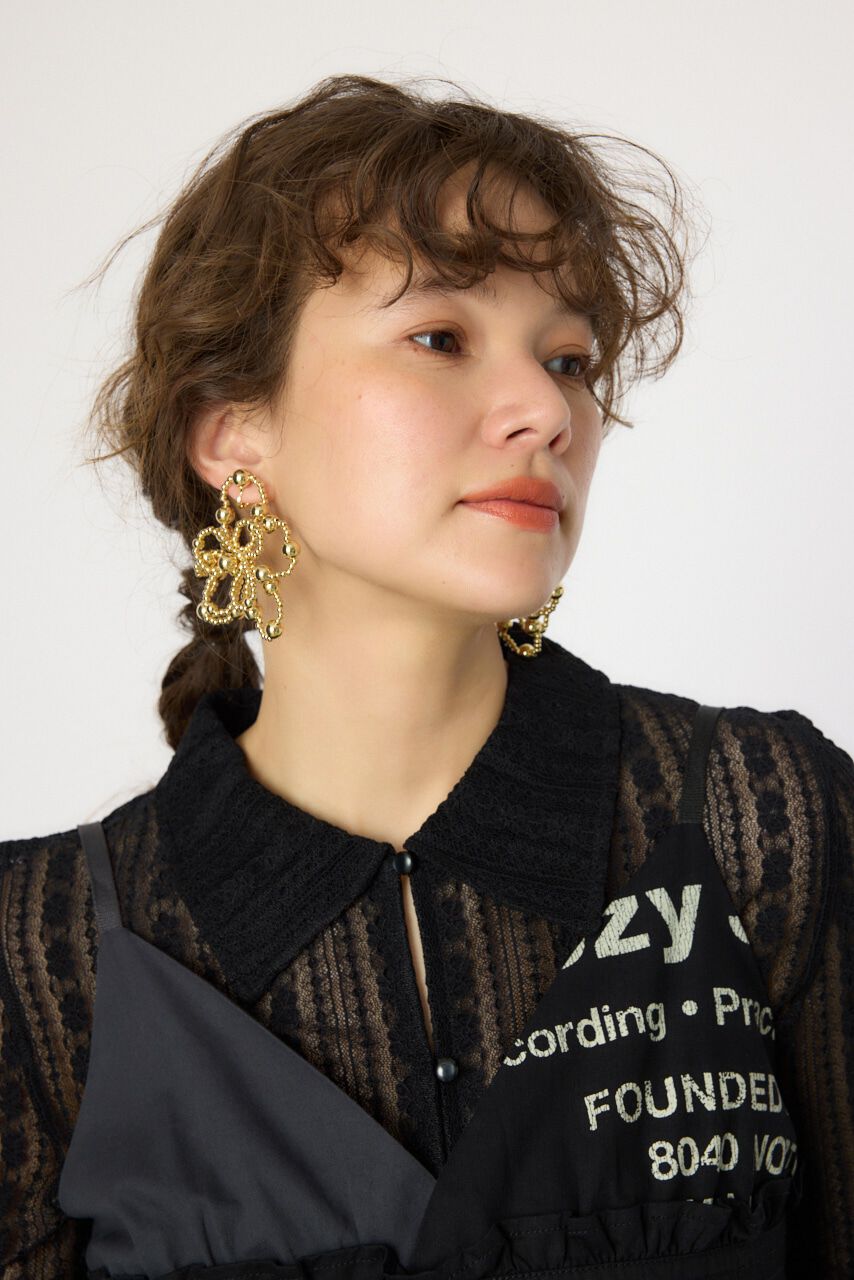 RODEO CROWNS「フラワービーズイヤリング」|ピアス|