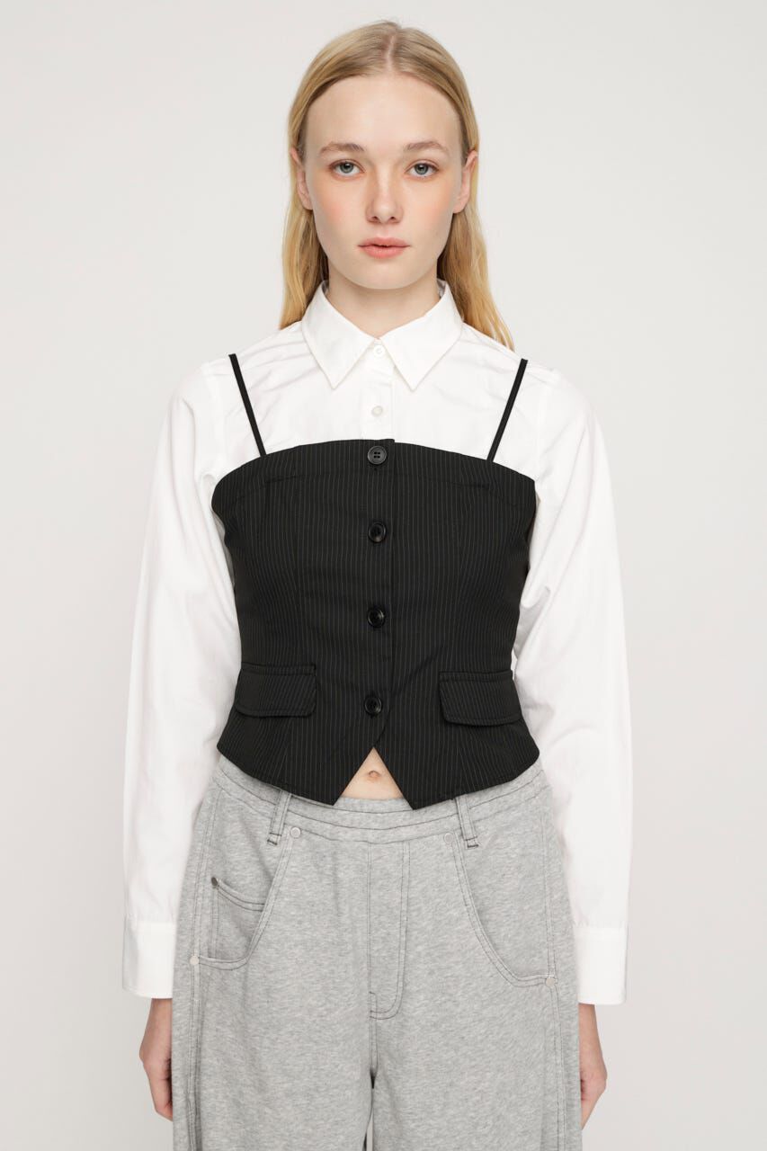 SLY「BUSTIER LAYERED LIKE SH トップス」|シャツ・ブラウス|