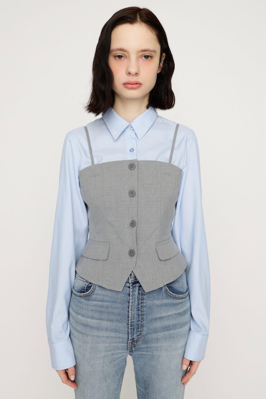 SLY「BUSTIER LAYERED LIKE SH トップス」|シャツ・ブラウス|