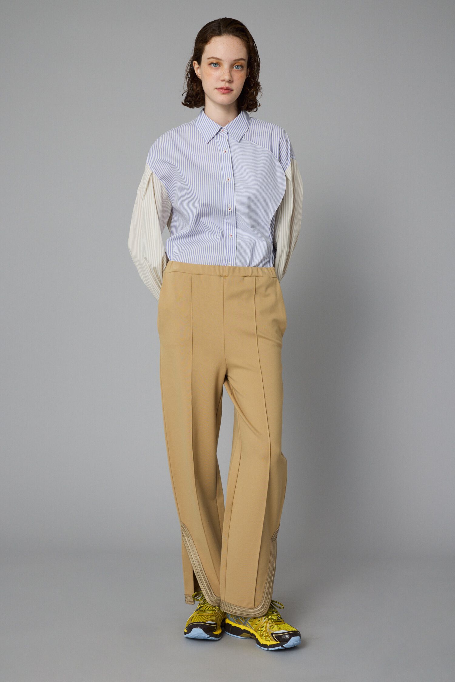 HeRIN.CYE「Ponte side slit pants」|その他|BEG