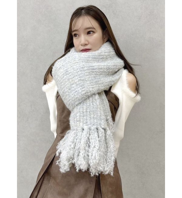 dazzlin「キャンディカラービッグマフラー」|マフラー|アイスブルー