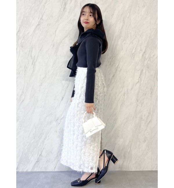 dazzlin「フェザーライクレースIラインスカート」|スカート|