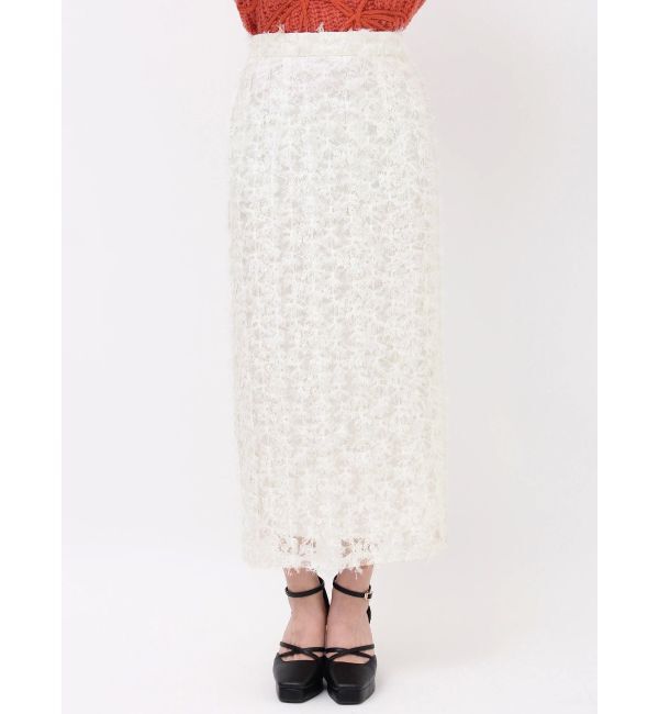 dazzlin「フェザーライクレースIラインスカート」|スカート|