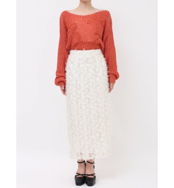 dazzlin「フェザーライクレースIラインスカート」|スカート|