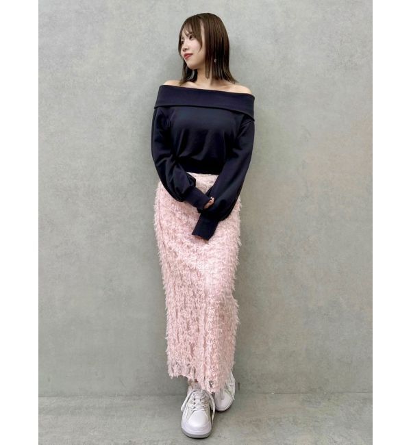 dazzlin「フェザーライクレースIラインスカート」|スカート|