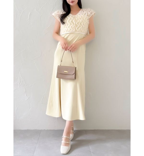 dazzlin「チュールトップスセットドレス」|ドレス|イエロー