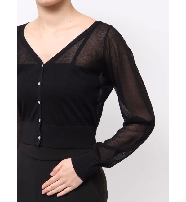 dazzlin「ラメシアーシンプルニットカーディガン」|カーディガン|