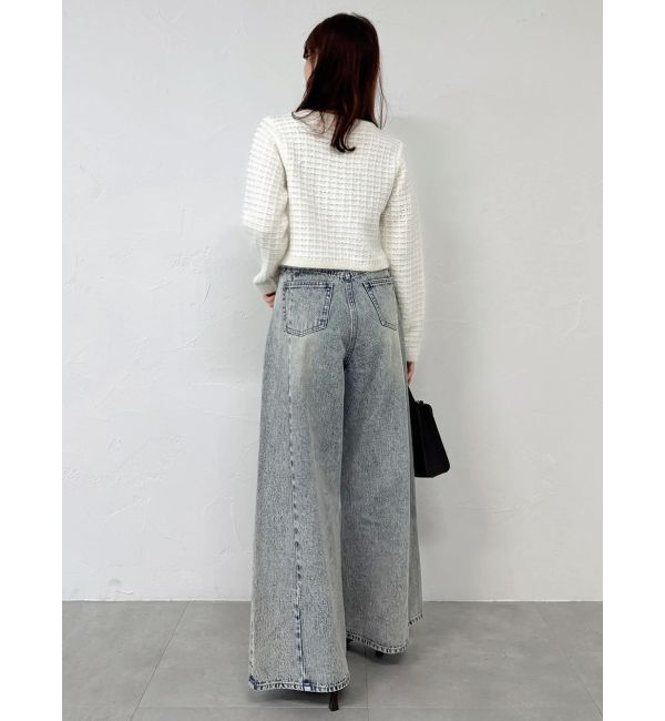 dazzlin「ツイードライクショートニットジャケット」|カーディガン|