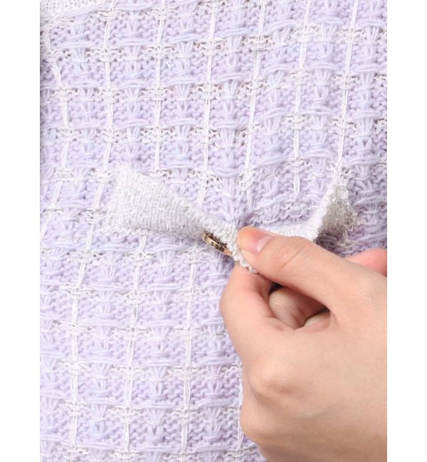 dazzlin「ツイードライクショートニットジャケット」|カーディガン|