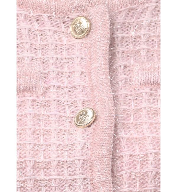 dazzlin「ツイードライクショートニットジャケット」|カーディガン|