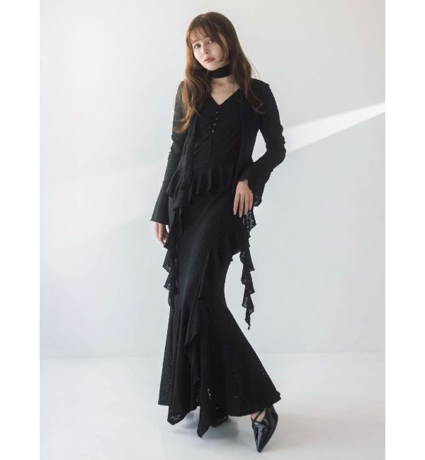 dazzlin「アシメフリルレースワンピース」|ワンピース|