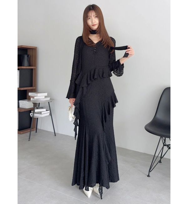 dazzlin「アシメフリルレースワンピース」|ワンピース|