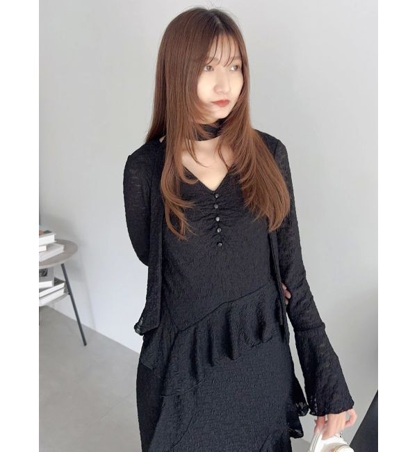 dazzlin「アシメフリルレースワンピース」|ワンピース|