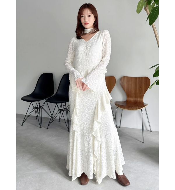 dazzlin「アシメフリルレースワンピース」|ワンピース|