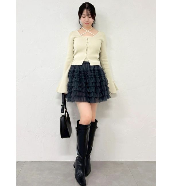 dazzlin「ボリュームフリルチュールミニスカート」|スカート|