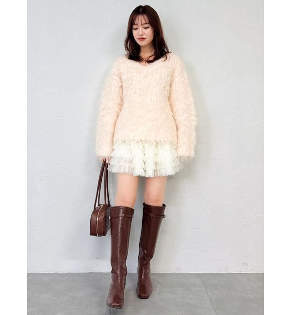 dazzlin「ボリュームフリルチュールミニスカート」|スカート|