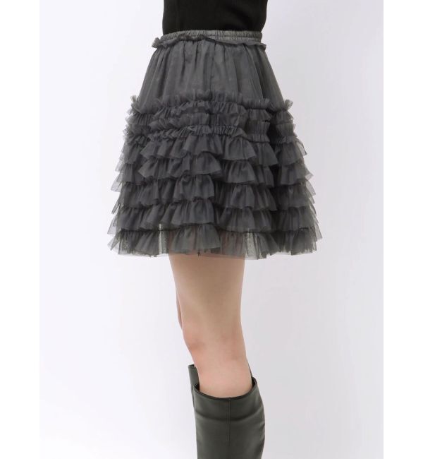 dazzlin「ボリュームフリルチュールミニスカート」|スカート|