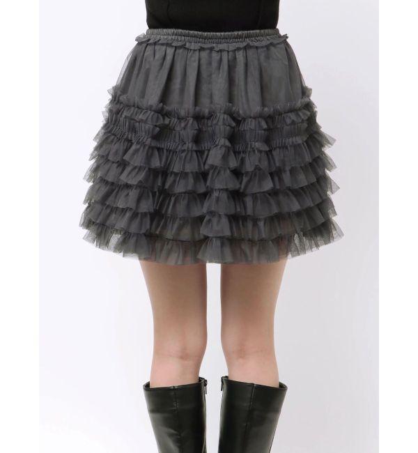 dazzlin「ボリュームフリルチュールミニスカート」|スカート|