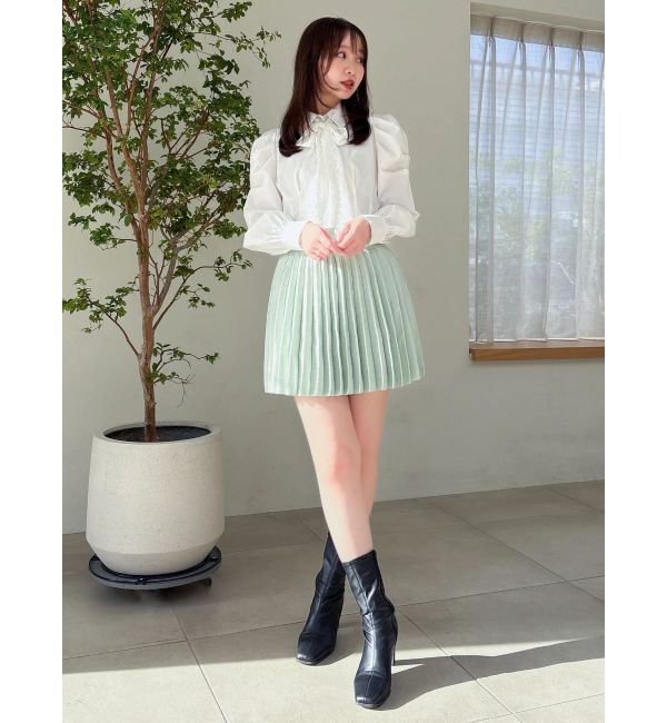 dazzlin「ニットプリーツミニスカート」|スカート|