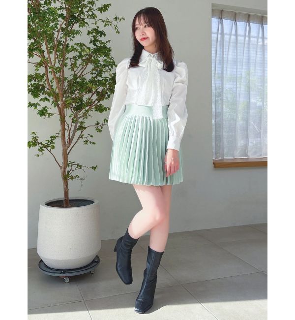 dazzlin「ニットプリーツミニスカート」|スカート|