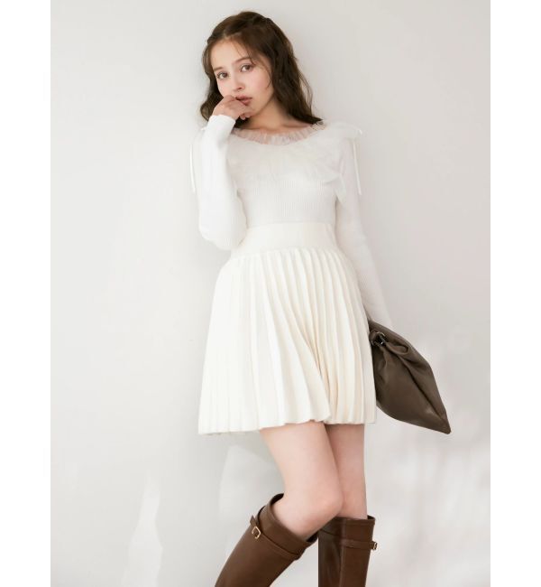 dazzlin「ニットプリーツミニスカート」|スカート|